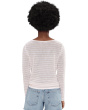 Cedar Linen Stripe Bateau Neck Sweater