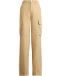Linen Wide-Leg Cargo Pants