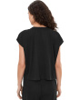 Ribbed Knit Crew Neck Cropped Top