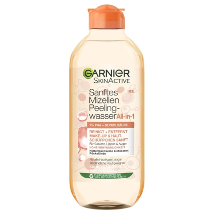 GARNIER Активная для кожи нежная мицеллярная отшелушивающая вода "все в одном" объемом 1-400 мл
