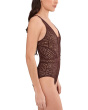 Classic Color Play Crochet Plunge One-Piece