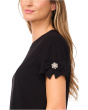 Short Sleeve Bow Sleeve Knit Top