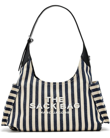Marc Jacobs Женская холщовая сумка-мешок с поясом в полоску