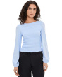 Smocked Boatneck Top