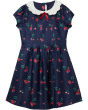 Navy Floral Dress (Toddler/Little Kids/Big Kids)