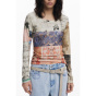 Desigual Футболка - Женская - Бежевый