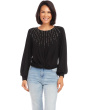 Printed Drape Front Top