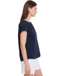 Short Sleeve Ruffle Henley Swing Top