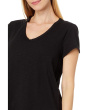 V-Neck Tee with Curved Hem