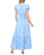 V-Neck Flutter Sleeve Maxi Dress
