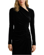 Ruched Velvet Asymmetrical Dress