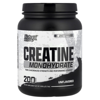 Nutrex Research, Моногидрат креатина, без добавок, 1000 г (2,2 фунта)