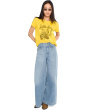 Cameron Wide Leg 31" With Wide Waistband And Welt Pockets In Sunshine