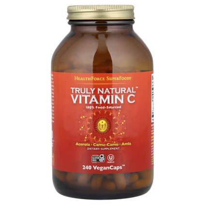 HealthForce Superfoods, Truly Natural™, витамин C, 240 веганских капсул