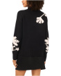 Mock Neck With Floral Motif