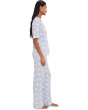 Elbow Sleeve Notch Collar Girlfriend PJ Set