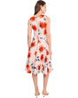 Sleeveless Scuba Floral A-Line Dress