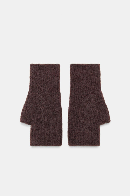 Zara ВЯЗАНЫЕ ПЕРЧАТКИ С КОРОТКИМИ РУКАВИЦАМИ 507260222-717-3