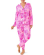 PJ Knit Long Sleeve Button-Up Top