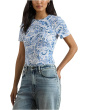 Paisley Stretch Cotton Crewneck Tee