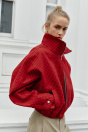 Zara Куртка-бомбер В клетку красного цвета