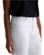 Mari Mid-Rise Slim Straight Jeans in White