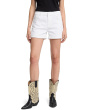 Mid-Roll Shorts in Broken Twill White