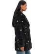 Embellished Faux Fur Belted Coat