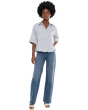 3/4 Sleeve Drop Shoulder Boxy Top