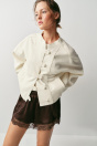Zara ШОРТЫ коричневого ЦВЕТА С КРУЖЕВНОЙ ОТДЕЛКОЙ