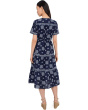 Coastal Tiles Short Sleeve Midi Dress