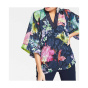 Designer-Tunika, marine-bunt