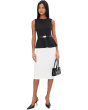 Sleevless Color-Block Belted Midi