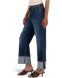 Sienna High-Rise Straight Leg-Roll Up 5" in Clarity