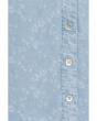 Petite 3/4 Sleeve Button Front Shirred Woven Top