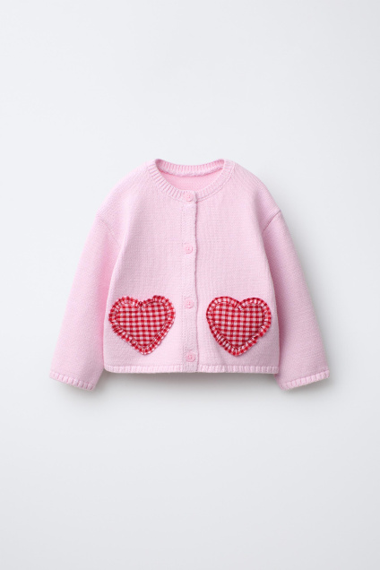Zara КАРДИГАН С КАРМАНАМИ В ФОРМЕ СЕРДЦА 514970701-620-18