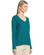 Garment Dye Tees - Long Sleeve V-Neck Knit Top