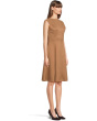 Sleeveless Zipper Suede Aline