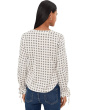 V-Neck Button Down Tie Sleeve Top