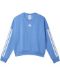 3-Stripes Crew Neck Heather Fleece Pullover (Big Kid)