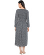 Smocked V-Neck Midi Dress