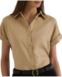Linen Dolman-Sleeve Shirt