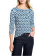 Petite Long Sleeve Printed Boat Tee