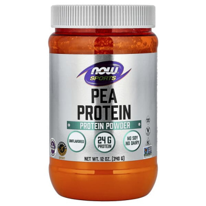 NOW Foods, Sports, гороховый протеин, без добавок, 340 г (12 унций)