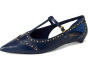 Valkie Studded Kitten Heel T-strap Flat Mule