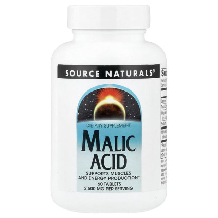 Source Naturals, яблочная кислота, 60 таблеток