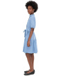 Puff Sleeve Self Tie Tencel Ruffled Aline