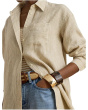Relaxed Fit Striped Linen Shirt
