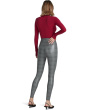 Faux Leather Plaid Legging