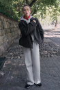 Zara БАЗОВЫЕ ФЛИСОВЫЕ БРЮКИ серого цвета с мелированием